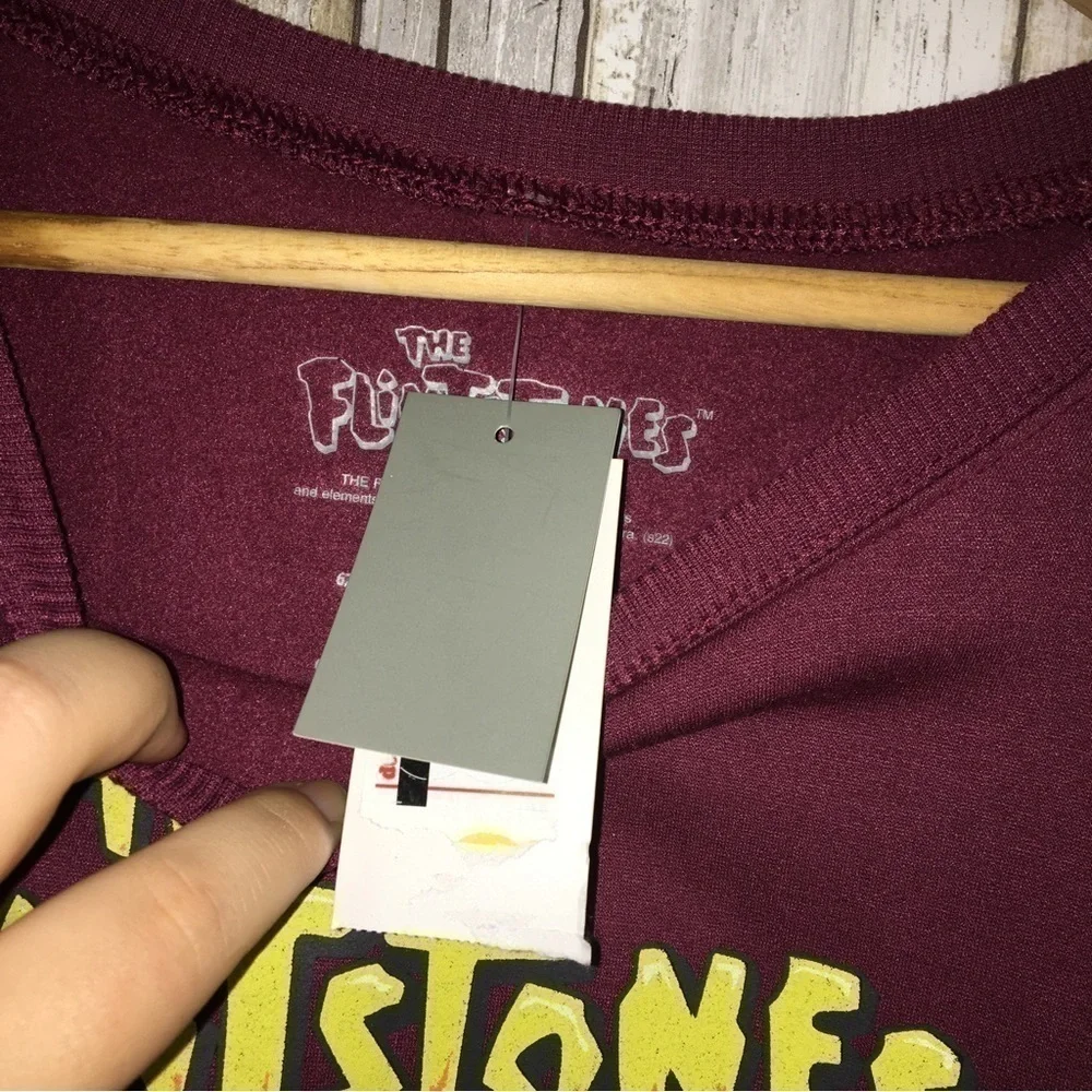 NWT Flintstones Maroon Sweatshirt - Picture 6 of 7